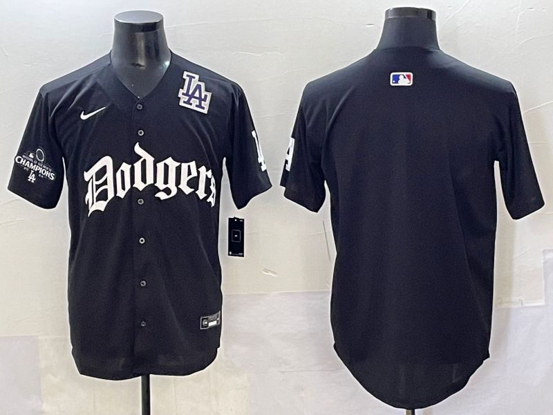 Men 2025 Los Angeles Dodgers Blank Black Seventh generation Joint Name Nike MLB Jersey style 11->los angeles dodgers->MLB Jersey